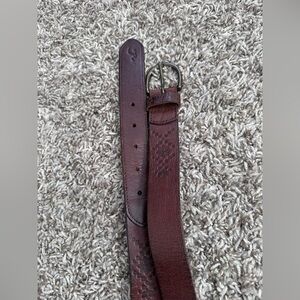 Hollister Leather Belt embossed sz Medium